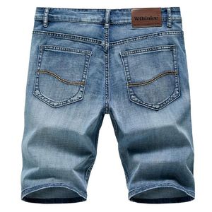 Summer Men's Denim Shorts Classic Black Blue Thin Section Fashion Slim Business Casual Jeans Male Brand 220321281M