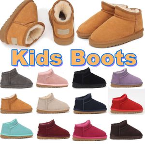 U Baby boots kids designer Shoes Toddlers Boys girls snow boot low kid winter warm booties youth Add fleece to thicken 2024