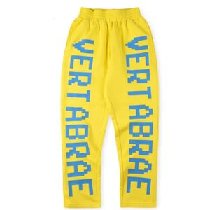 Men's Pants Vertabrae sweatpants High Street 3d Letter Printing 1 yellow Sports Men Women1 1Casual Elastic waist Drawstring Joggers 231013