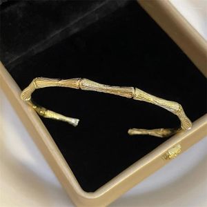 Bracciale coreano squisito semplice braccialetto di bambù dolce romantico elegante moda aperta gioielli da donna