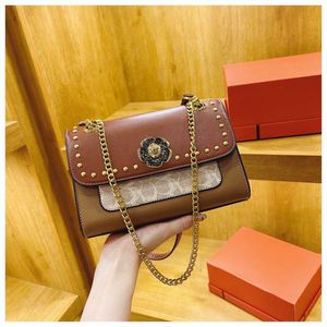 French style small square bag for women 2023 new chain casual crossbody shoulder versatile high-end trendy model 5598