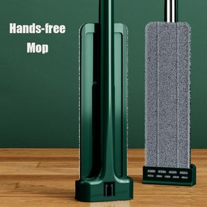 Mops Hand Free Mop Sliding Type Squeeze Washing for Floors Self Household Tools To Clean House Kitchen Flat Home Magic Wipe 231013