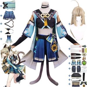 Cosplay Spiel Genshin Impact Kirara Cosplay Kostüm Perücke Hut Anime Inazuma Komaniya Express Sexy Frau Uniform Halloween Rollenspiel Anzug