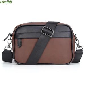 Evening Bags Casual Business Male Messenger Bag Classic Pattern Crossbody Wide Strap Small Square Satchel Plaid Designer Men Sling 231013