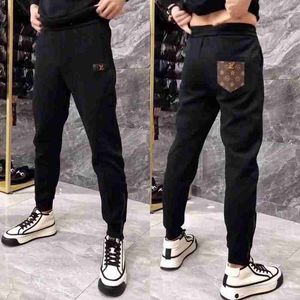 Projektant męskich dresów wiosennych European European Business Casual Pants, Black Trend, małe sporty na nogi luźne spodnie Trend Bru7