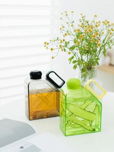 Wasserflaschen Mode tragbare 1L Flasche mit bequemem Griff Outdoor Camping Wasserkocher Picknick Teetasse