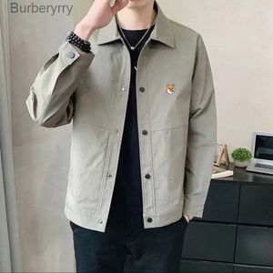 Men's Down Parkas Fox embroidery clothing Spring and Autumn men's jacket Quick drying breathable casual jacket Luxury brand men's jacketL231014