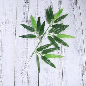 Decorative Flowers Artificial Leaves Green Plants Greenery 100pcs For Outdoor Indoor Home Garden Decoration Bamboo
