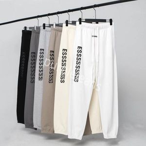 Calças de grife masculinas curtas ess roupas pantoufle cor sólida preto e branco sweatpants para homens mulheres jogger essen hoodie