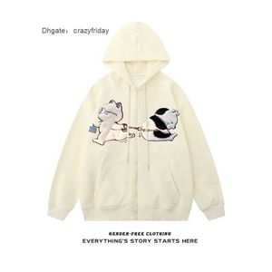 Jayihome 3D cartoon plush patch embroidered hooded sweater for women in autumn lazy American casual top