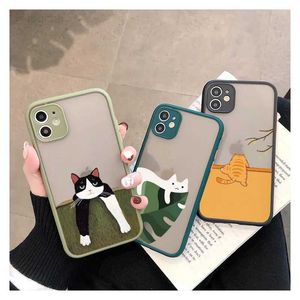 Cell Phone Cases Various Style Cat Phone Case For iPhone 15 13 12 11 14 Pro Max Mini 14 Plus shell SE2020 8 7 Plus X XS XR Shockproof Back Covers L230823