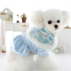 Dog Apparel Dress With Button Closure Fine Workmanship Clothes Stylish Cat Tang Suit Costumes Exquisite Details For Festive