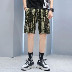 Men's Shorts Pure Cotton Summer Mens Cargo Boys Casual Pocket Streetwear Plus Size Male Long Bermuda Camouflage Z113