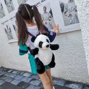 Mochilas Kawaii Panda Mochilas Stuffed Animal Bag Meninas Meninos De Pelúcia Schoolbags Kindergarten Plush Backpack Brinquedos Bonitos Crianças Presentes Do Bebê 231013