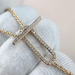 Necklace Designer Jewelry Luxury wedding gift Platinum Rose gold necklaces for women clearance long chain whole necklaces bulk210N