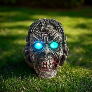 Halloween Horror Trickster Props, Funny Toys, Luminous Ghost Resin Sculpture Decorations, Glowing Skull Decoration, Home Decorations