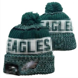 Мужчины вязаные манжеты Pom Eagles Beanies Philadelphia Bobble Hats Спортивные вязаная шляпа полосатая шерстяная шерсть теплые бейсбольные шапочки для женщин A7
