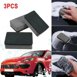 Car Wash Solutions 3x Clay Bar Pad Schwammblock Reinigung Radiergummi Wachspolitur Werkzeuge Schwarz 9 6 2,5 cm Autopflege