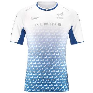 22 Formula One Race Alpine Мужские летние футболки с 3D принтом Maillot Ocon F1 Team с коротким рукавом Мужская футболка большого размера для занятий спортом на открытом воздухе284y