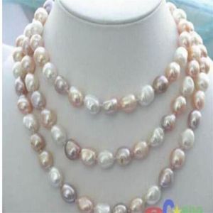 NEW long 50 8-9mm baroque multicolor freshwater pearl necklace2948