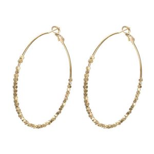 Yoursfs Square Sequin Hoop Earrings Fashion Jewelry 18K Gold Plated301g