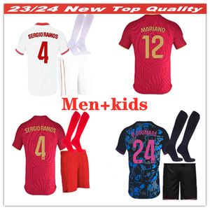 2023 2024 Seville FC Jerseys de futebol J.navas L.OCAMPOS SUSO DE JONG Maillot GUDELJ K.REKIK TECATITO MUNIR RAFA masculino kit infantil 23 24 Sevillas camisa de futebol jovens meninos kits