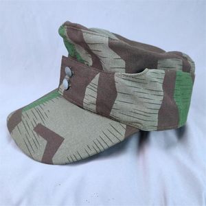 Szerokie brzegowe czapki II wojna światowa armia niemiecka elitarna m43 Camo Camo Camoflage Hat Field Cap w rozmiarach 296H