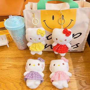 Plush Cat Pendant Creative Cartoon Doll Keychain Bookbag Pendant Couple Small Gift Wholesale Keychain