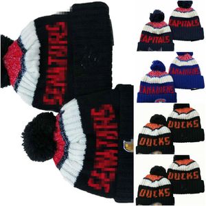 Luksusowe czapki Ottawa Beanie Hockey Designer Winter Bean Men and Women Fashion Design Knit Hats Fall Woolen Cap Jacquard unisex czaszka sportowa kapelusz A0