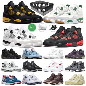 Jumpman 4 2023 Nowe buty do koszykówki Nowe designerki Black Cat White Cat 4s Pine Green Sea Floam Red Metal Midnight Bawan Sail Mężczyźni są kobietami na świeżym powietrzu.