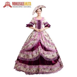 Casual Dresses Top Gothic Victorian Dress Costumes Women's Rococo Ball Gown311h