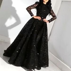 Casual Dresses Formal Evening Prom Beading For Women Women Party Long 2021 O-Neck Light Black Ball Glown Golvlängd Tyg344F