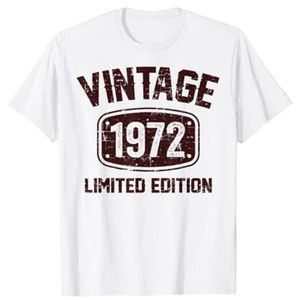 Herrt-shirts år gammal vintage 1972 Limited Edition 50-årsdag T-shirt för kvinnor män Anpassade produkter MEN'S250A