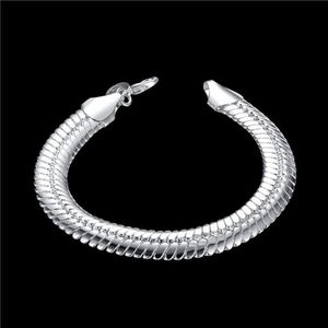 Presente de casamento 10M pulseira de cobra plana - me 925 pulseira de prata JSPB231 Besta presente para homens e mulheres banhado a prata esterlina elo de corrente 2550