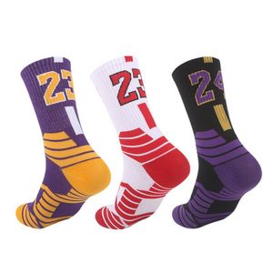 Hot Sell Professional Super Star Sports Basketball Socks Elite Thick Sports Running Cycling Socks Non-Slip Handduk Bottom Socks Fitness