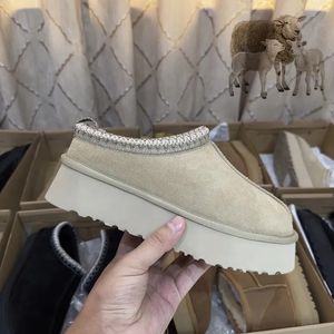 Nuovi arrivi donna Pantofole Tazz Ciabatte in pelliccia Tasman Classico seme di senape Piattaforma ultra mini Stivali da donna slip-on Les Petites Pelle scamosciata Misto lana Stivaletti firmati invernali