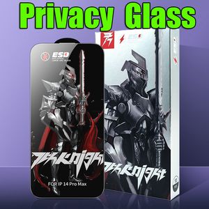 Защитная пленка для экрана для iPhone 15 Pro Max 14 Plus 13 12 11 XS XR X ESD Privacy Закаленное стекло Антистатическая 9H пленка Защитная пленка с полным покрытием Антибликовое шпионское изогнутое покрытие