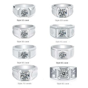 고품질 Tiktok Live Broadcast S925 Sterling Silver Ring Niche Wedding Gift Cool Luxury Mo Sangshi 남자 다이아몬드 반지 기념일 파티 발렌타인 데이