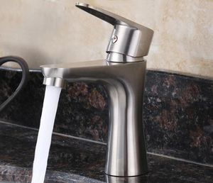 Bathroom Sink Faucets SUS304 Stainless Steel Brushed Nickel Basin And Vessel Faucet Mixer Tap