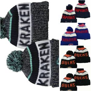 Berretti di lusso Seattle Beanie Kraken Hockey designer Winter Bean uomini e donne Fashion design cappelli lavorati a maglia autunno berretto di lana lettera jacquard unisex teschio Sport cappello lavorato a maglia