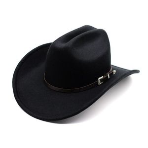 2024 Cowboy Top Hat for Women Men Fedora Hats Fedoras Vintage Felt Cap Autumn Winter Caps Trilby 8colors