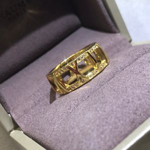 Anéis de designer anel de diamante anel oco totalmente perfurado anéis de luxo para mulheres casal jóias de noivado par anéis anel de ouro anel de casamento