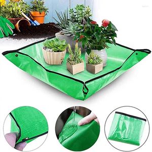 Fioriere Rinvaso impermeabile Tappetino quadrato Balcone Vaso da fiori Addensare Trapianto indoor Sporco Catcher Bonsai Succulente Tarp Garden