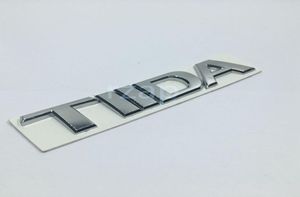 3D Car Emblem For Nissan Tiida Letter Logo Silver Auto Rear Trunk Badge Name Plate Sticker2120233