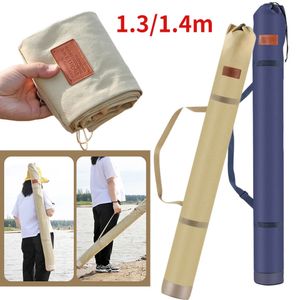 Fishing Accessories 1.31.4m Folding Portable Fishing Rod Bag Large-Capacity Fishing Umbrella Bag Thickening Canvas Rod Bag Fishing Gear Accessories 231013