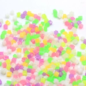 Dekoratif çiçekler 10/20pcs sevimli aydınlık renkler mini yıldız 3mm kawaii reçine boncuk zanaat diy dekor yapmak için koyu boncuklar dolgu maddeleri