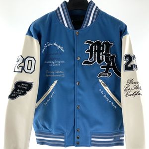 Designer Jacket Bomber Winter Jacket Mens Windbreaker Varsity Mens Baseball Hip Hop Harajuku Letter Patchwork Leather Tianma broderi Streetwear Unisex Coats
