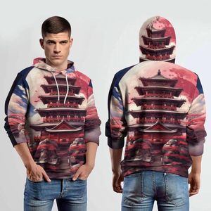 Erkek Hoodies 2023 Sıradan Kazak 3D Kişiselleştirilmiş Özelleştirme Kulesi Desen Baskılı Hoodie Sonbahar ve Kış Moda