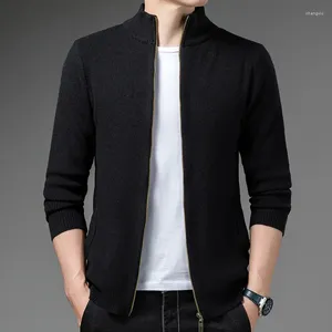 Men's Sweaters High Quality Cardigan Sweater Autumn/Winter Knitted Korean Edition Business Fashion Coat Knit SM1043