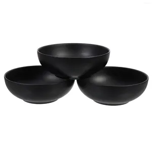 Dinnerware Sets 3 Pcs Black Frosted Small Bowl Plastic Soup Bowls Restaurant Sauce Household Rice Serving Home Mini Melamine Kitchen Chafing